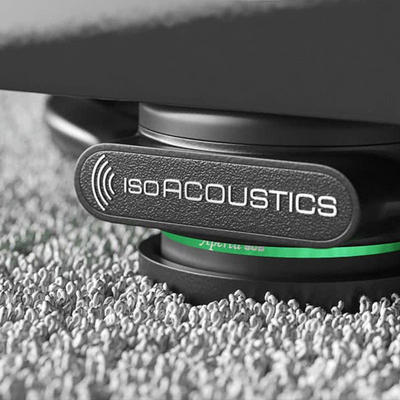 ISOACOUSTICS APERTA SUB Support de caisson de basses / Subwoofer 265x290x33 mm 36.3kg Noir (Unité)